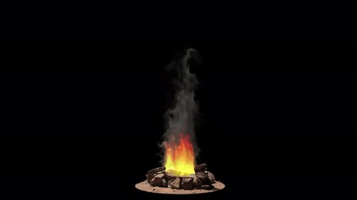 Lagerfeuer isoliert