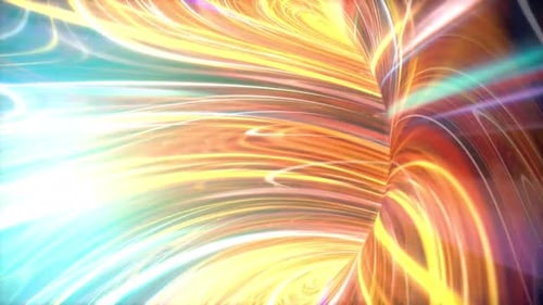 Abstract Futuristic Light Tunnel Hyperspace Warp Background