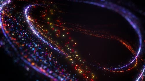 Colorful Fluid Particle Trails Abstract Background Animation