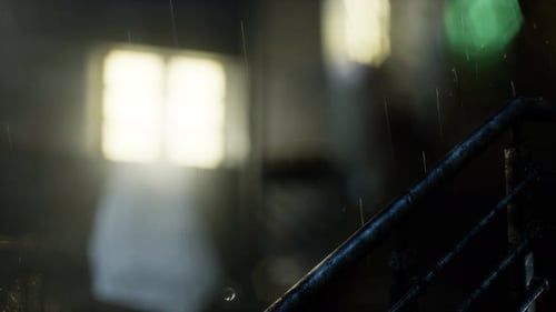 Gritty Night Rain Overlay with Atmospheric Lighting