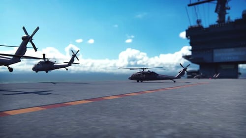 Hubschrauber auf Carrier