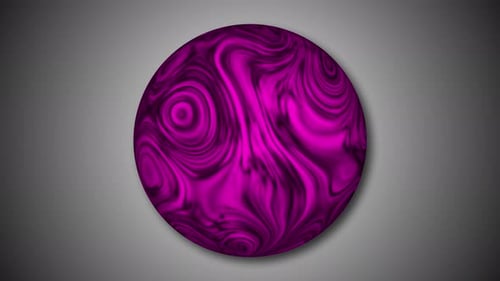 Rosa-Farbe flüssige Marmorkugel spinnende Animation. Ein 107