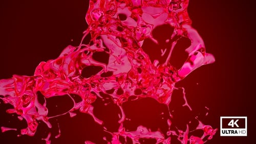 Dynamic Pink Liquid Splash Reveal Transition