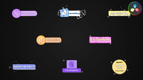 Social Media Liquid Plates for DaVinci Resolve