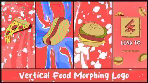 Animated Food Morphing Logo Reveal for Social Media
