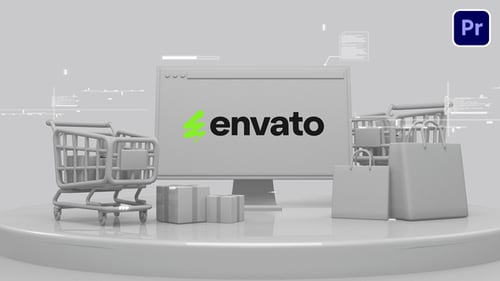 3D Animated Shopping Logo