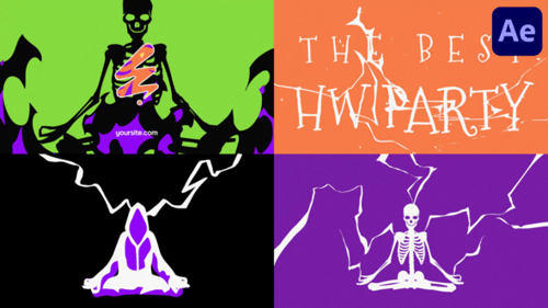Halloween Skull Logo Opener for After Effects