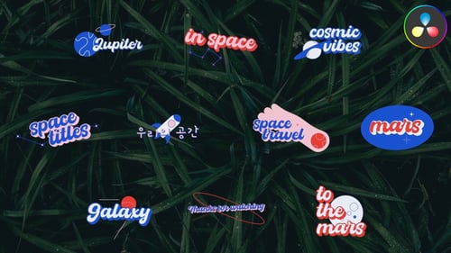 Bubbly Space Titles: Dynamic Galaxy & Planet Animations