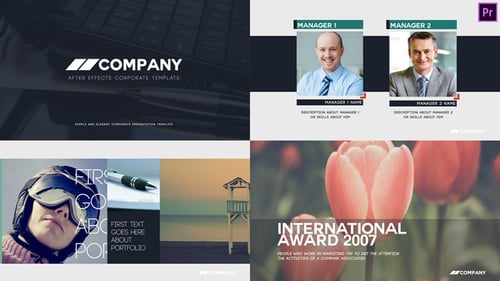 Clean Corporate Presentation Premiere Pro