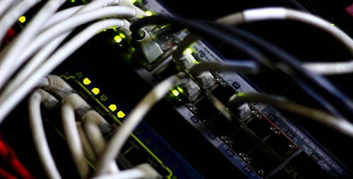 Busy Servers and Cables in a Dark Data Center
