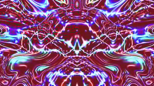 Abstract Neon Fluid Hypnotic Background Loop