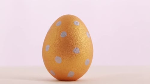Gold Polka Dot Easter Egg Still Life
