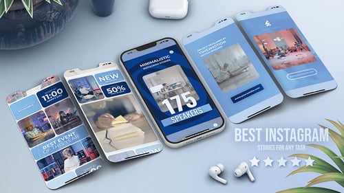 Vertical Corporate Instagram Stories Blue