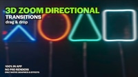 3D Zoom Directional Transitions: Dynamic Zooms With Smooth Movements for 3D Scene Shifts