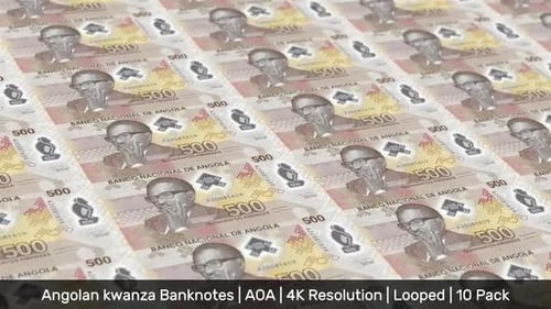 Angola Banknotes Money / Angolan kwanza / Currency Kz / AOA / 10 Pack - 4K