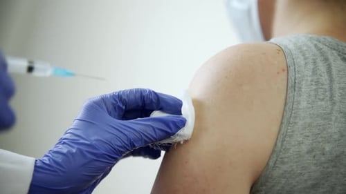 Medical Injection Given By Doctor in Clinic