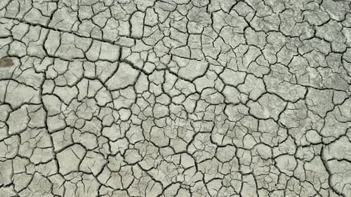 Thirst and Heat Stroke Concept on the Dried Ground in Dry Hot Desert