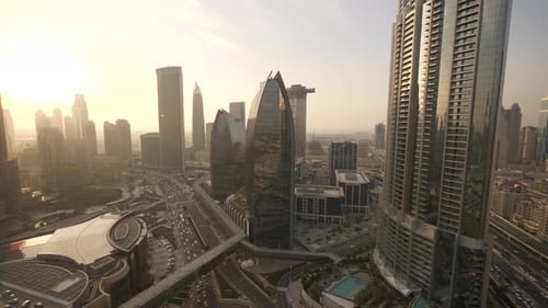 Modern Urban City Buildings in Business District