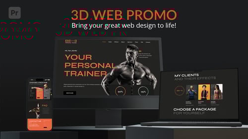 3D Device Mockup Presentation for Web and Mobile App Designs