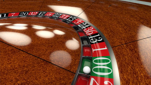 Primer plano de giro de la ruleta