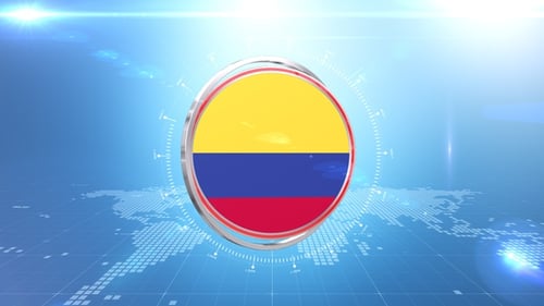 Übergang zur Flagge von Kolumbien