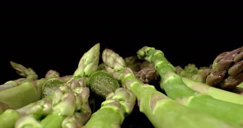 Spargel grün gesundes Gemüse Super Makro Nahaufnahme Hochwertiges Gemüse