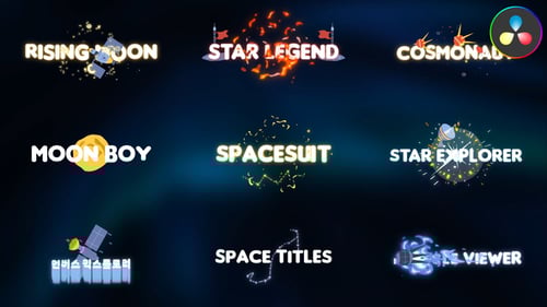Animated Space Exploration Titles with Dynamic Cosmic Effects
