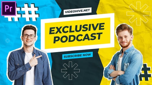 YouTube Podcast Intro MOGRT for Premier Pro