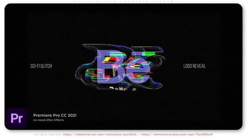 Digital Glitch Logo Opener with Sci-Fi Distortion Effects