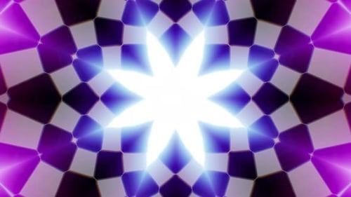 Checkerboard Kaleido Neon Light Background 03