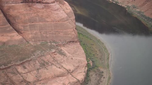Tilt up view of the Horseshoe Bend in Arizona