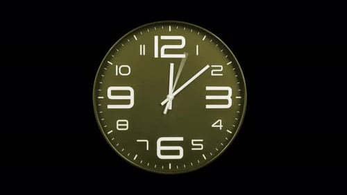 Modern Golden Clock Face Moving Fast Forward