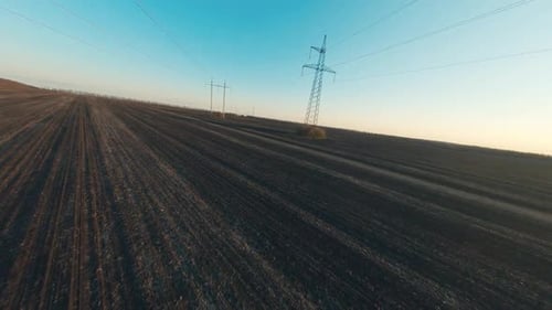 Power Lines on a Field