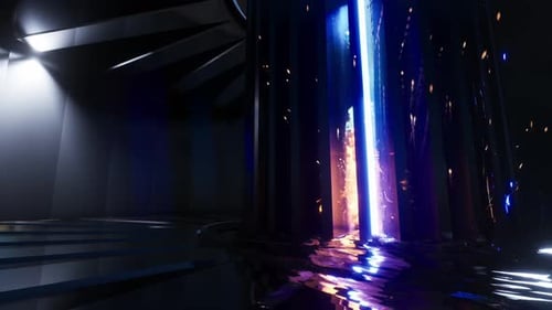 Round Platform, Virtual Entertainment Studio Set Background