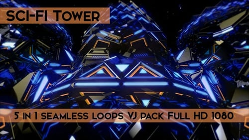 Sci-Fi-Tower VJ Loops
