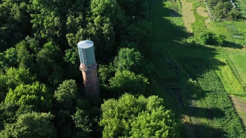 Water Tower In The Forest