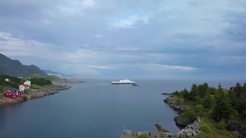 Sea Ferry in the Norwegian Sea