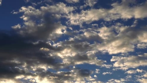 Clouds Drifting in the Blue Sky