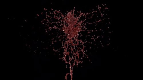 Dynamic Red Blood Liquid Fluid Splash Transition Animation