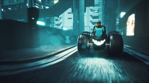 Dynamic Futuristic City Drive with Sci-Fi Vehicles