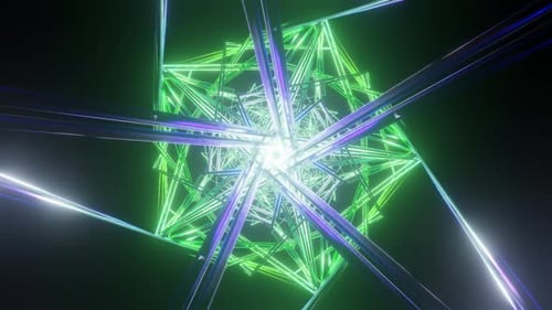 Beautiful Star Shape Colorful Trippy Pattern Animation with Sacred Geometry Light