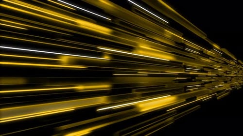 Abstract Golden Lines Tunnel Motion Background