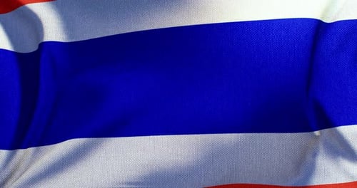 Realistic Waving Thailand Flag Fabric Loop Background