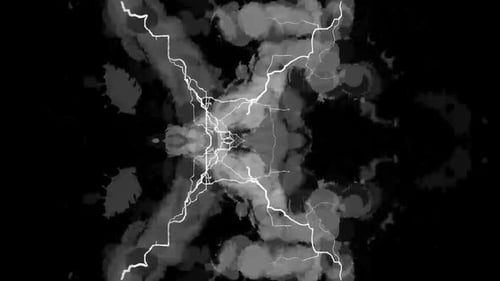 Dynamic Ink Reveal with Crackling Lightning Transition