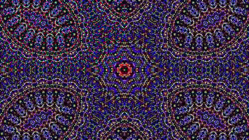 Vibrant Abstract Kaleidoscope Animation with Evolving Geometric Patterns