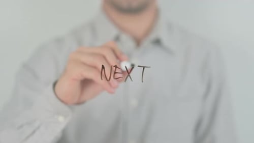 Next Writing on Screen with Hand