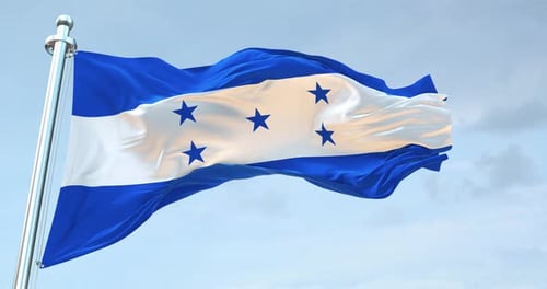 Honduras Flag Waving Loop 4 K