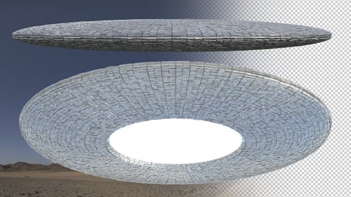 Futuristic Rotating Disc Spacecraft Element