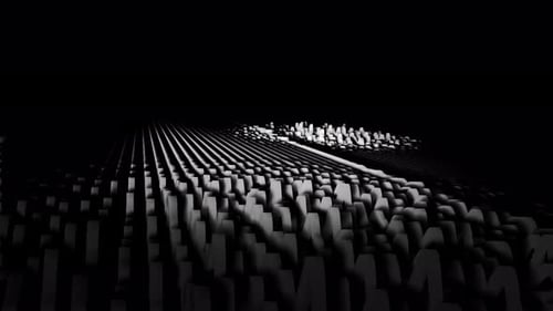 Audio abstracto, monocromo, pequeñas ondas sobre fondo negro