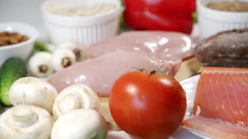 Close Up of Fresh Healthy Foods